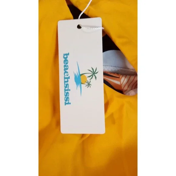 Yellow Scallop Bikini Top with Floral Bottom - Picture 3 of 10